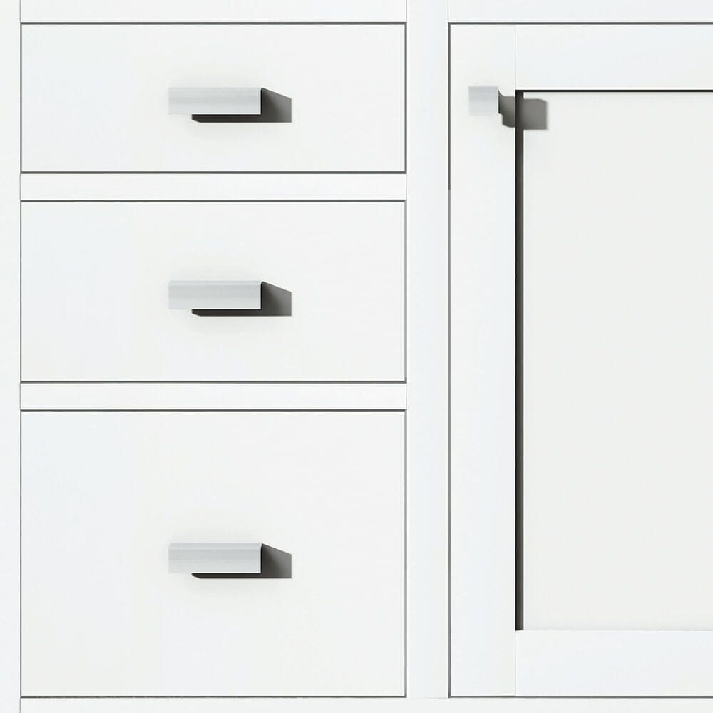 James Martin Vanities Addison 30&quot; Single Bathroom Vanity in Glossy White with Single Hole 3 cm White Zeus Quartz Top and Rectangular Sink, , large