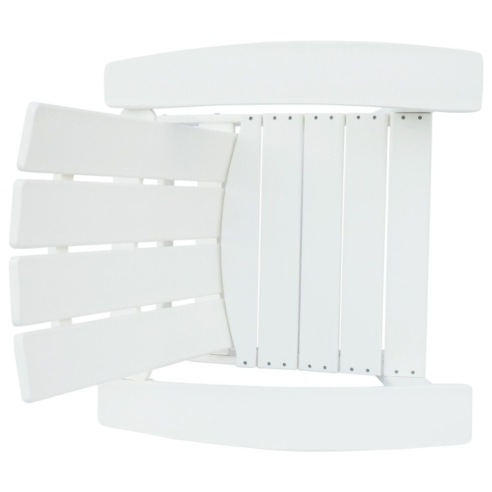 Hearth and Haven Encino Outdoor Plastic Adirondack Chair in White, , large