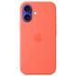 Apple Silicone Case with MagSafe for iPhone 16 in Tangerine, , large