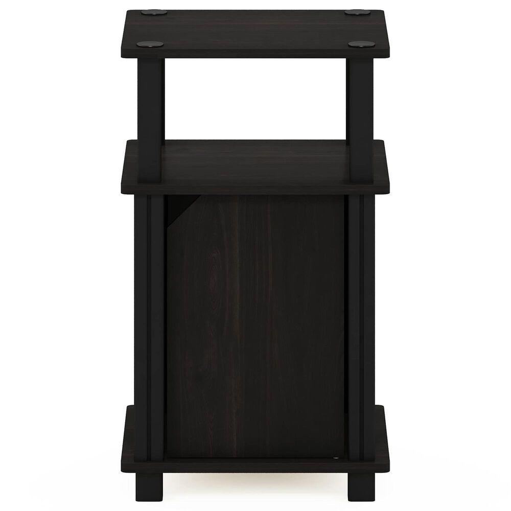 HOMLUX Brahms 3-Tier End Table in Espresso and Black, , large