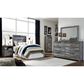 Ashley Baystorm 6 Drawer Dresser and Wide Frame Mirror in Gray, , large