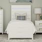 Mayberry Hill Tobias Twin Panel Bed with LED in White, , large