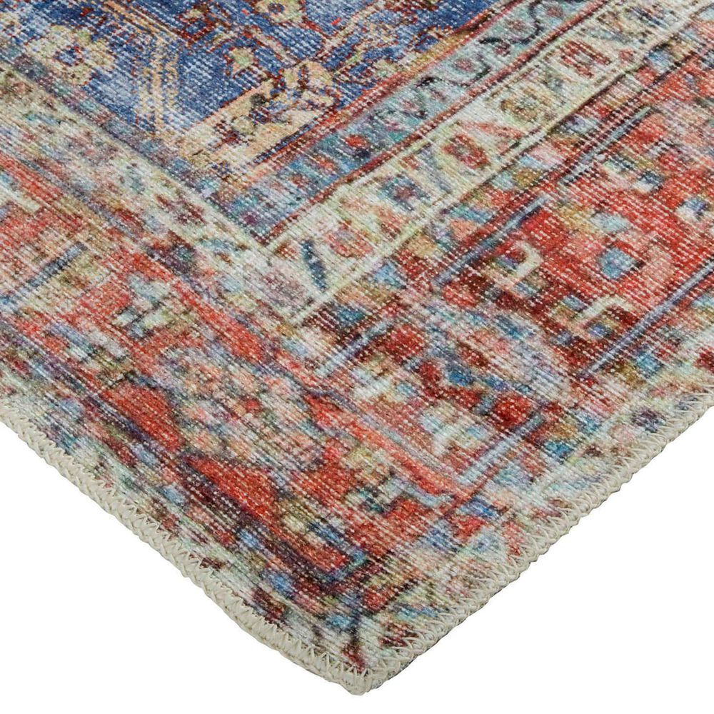 Feizy Percy 7&#39;10&quot; x 9&#39;10&quot; Rust and Blue Area Rug, , large