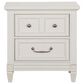 Nicolette Home Willowbrook King Panel Bed with Two Nightstands in Egg Shell White, , large