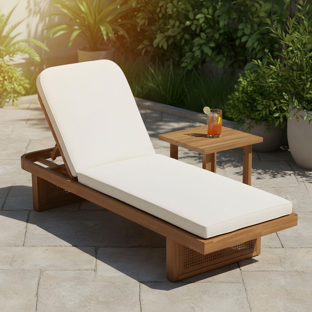Hearth and Haven 2-Piece Outdoor Chaise Lounge Set in Cream, , large