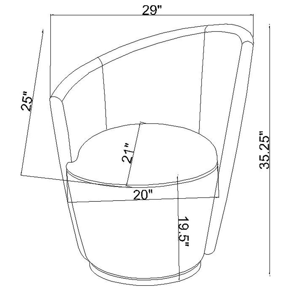 Coaster Nueva Swivel Chair in Dove Grey, , large