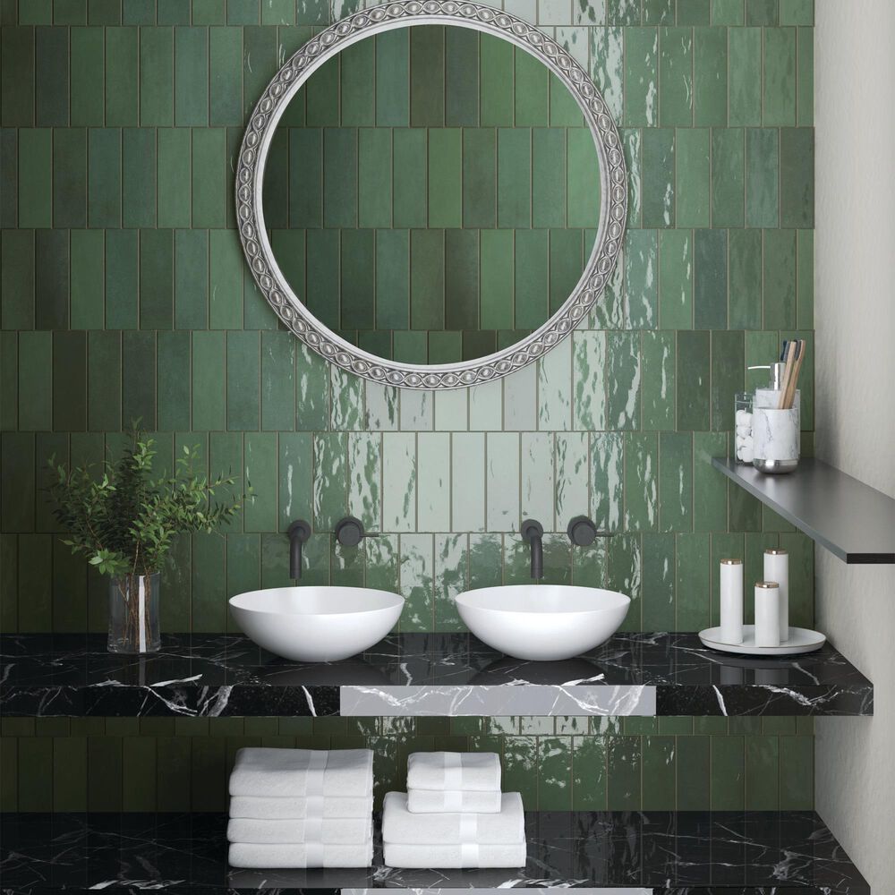 Emser Passion Verde 3&quot; x 8&quot; Glossy Porcelain Tile, , large