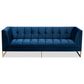 Baxton Studio Ambra Stationary Sofa in Royal Blue Velvet, , large