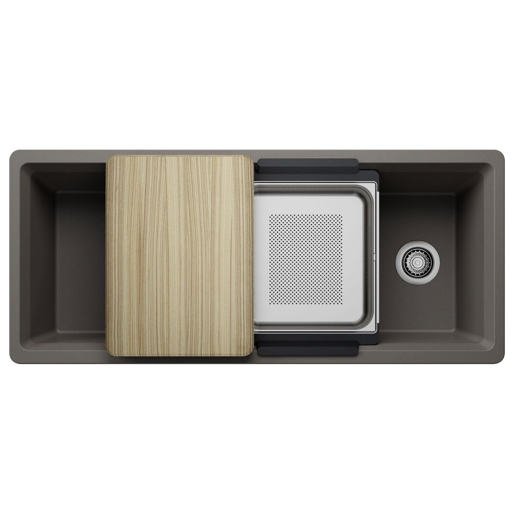 Blanco Inteos 45&quot; Undermount Single Bowl Kitchen Sink in Volcano Gray, , large