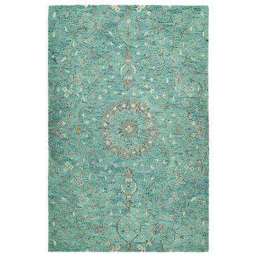 Kaleen Rugs Chancellor 5" x 7"9" Turquoise, Cadet Blue, Grey, Linen and Charcoal Area Rug, , large