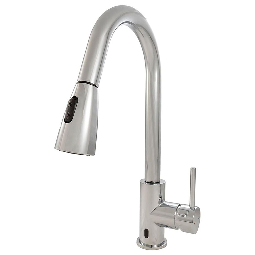 MS International Touch-Less Infrared Sensor Kitchen Faucet in Polished Chrome, , large