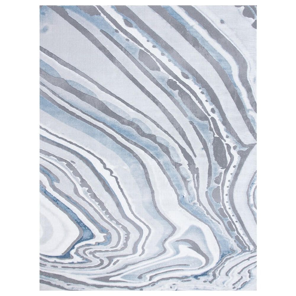 Safavieh Craft CFT843M 9" x 12" Blue and Grey Area Rug, , large