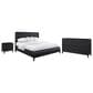 Sterling Timber Elure Queen Waterfall Panel Bed with Dresser and Nightstand in Peppercorn, , large