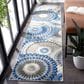 Safavieh Cabana CBN382G 2"2" x 9" Grey and Blue Indoor/Outdoor Performance Runner, , large