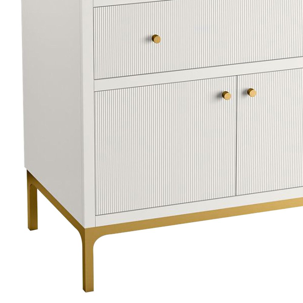 Kohler Calpa 36" Single Bathroom Vanity in White with 2 cm White Quartz Top and Rectangular Sink, , large