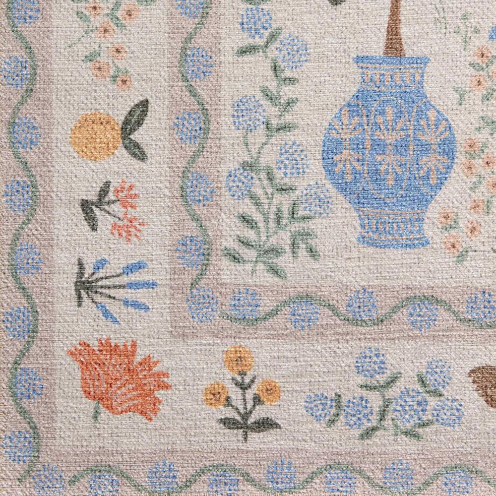 Rifle Paper Co. Menagerie Camont MEN-03 2&#39;3&quot; x 3&#39;9&quot; Cream Area Rug, , large