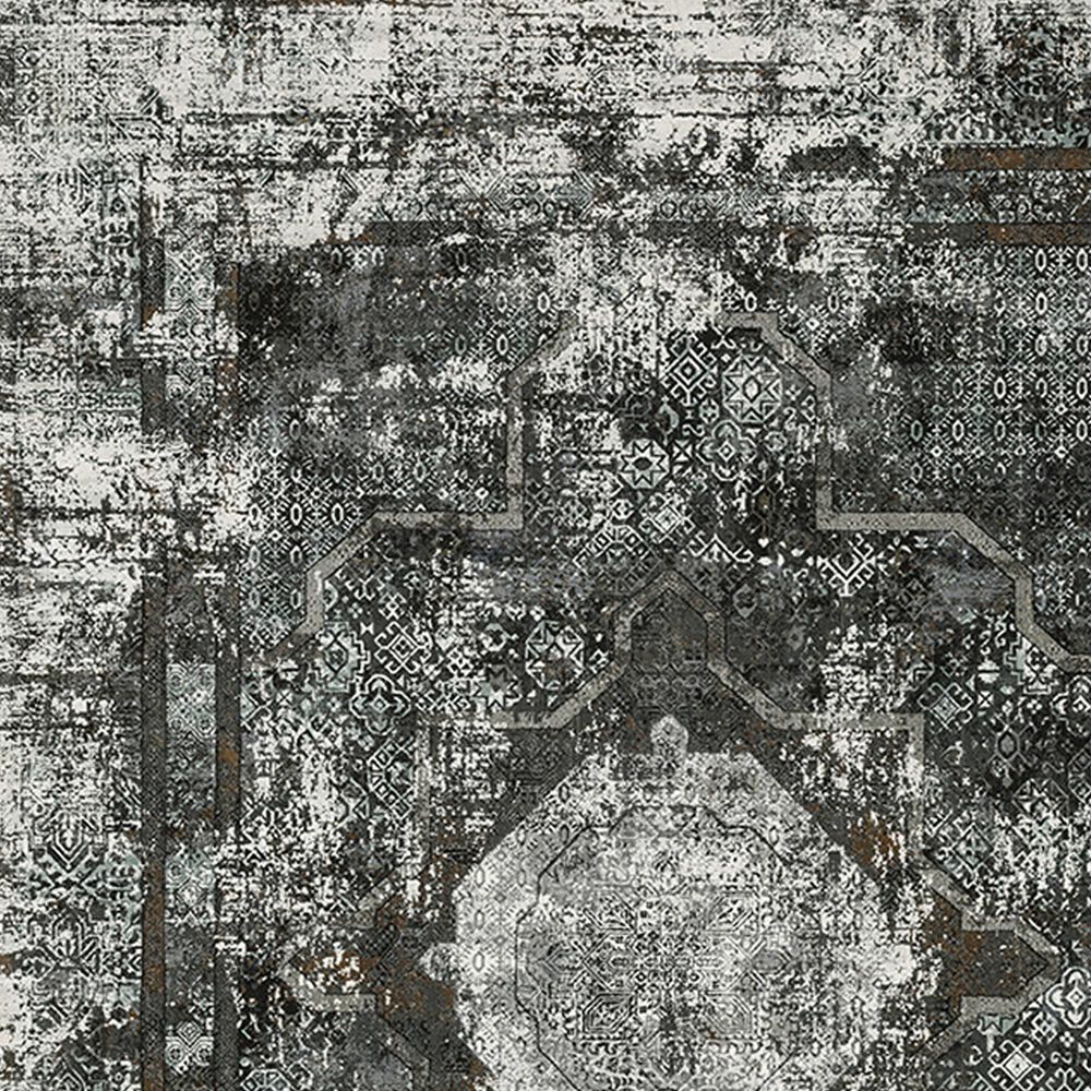 Oriental Weavers Gemini Faded Medallion 2&#39;3&quot; x 7&#39;6&quot; Charcoal Runner, , large