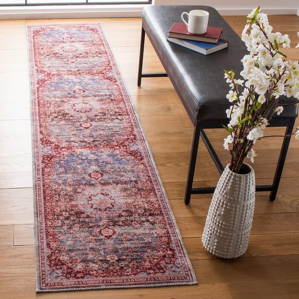 Safavieh Serapi SEP550 2&#39; x 9&#39; Light Blue and Red Runner, , large