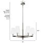 Hunter Nolita 6-Light Chandelier in Brushed Nickel, , large