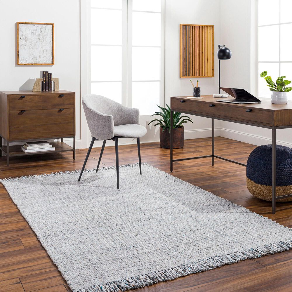 Surya Sara SRU-2303 6&#39; x 9&#39;  Light Slate, Charcoal, Brown, Seafoam, Light Grey Area Rug, , large
