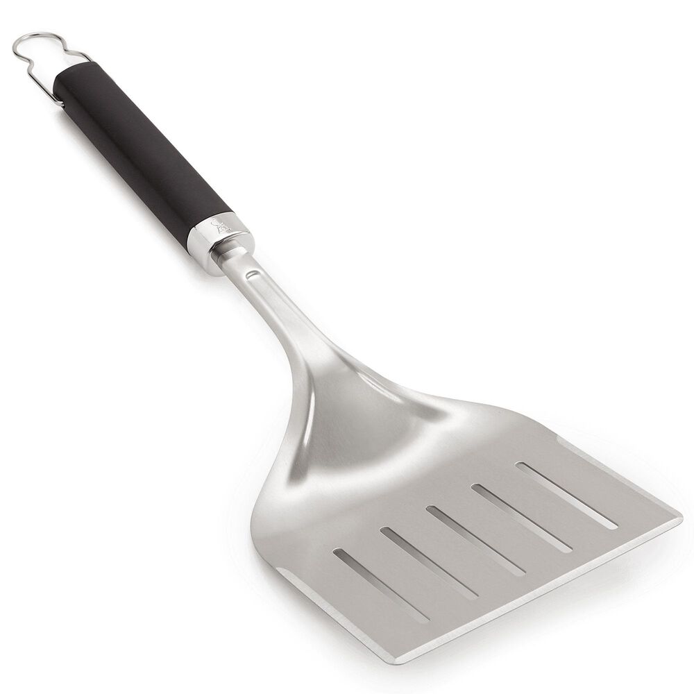 Weber Precision Grill Tongs and Spatula Set in Black and Stainless Steel, , large