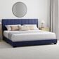 Richlands Furniture Reece King Upholstered Panel Bed in Sapphire Blue, , large