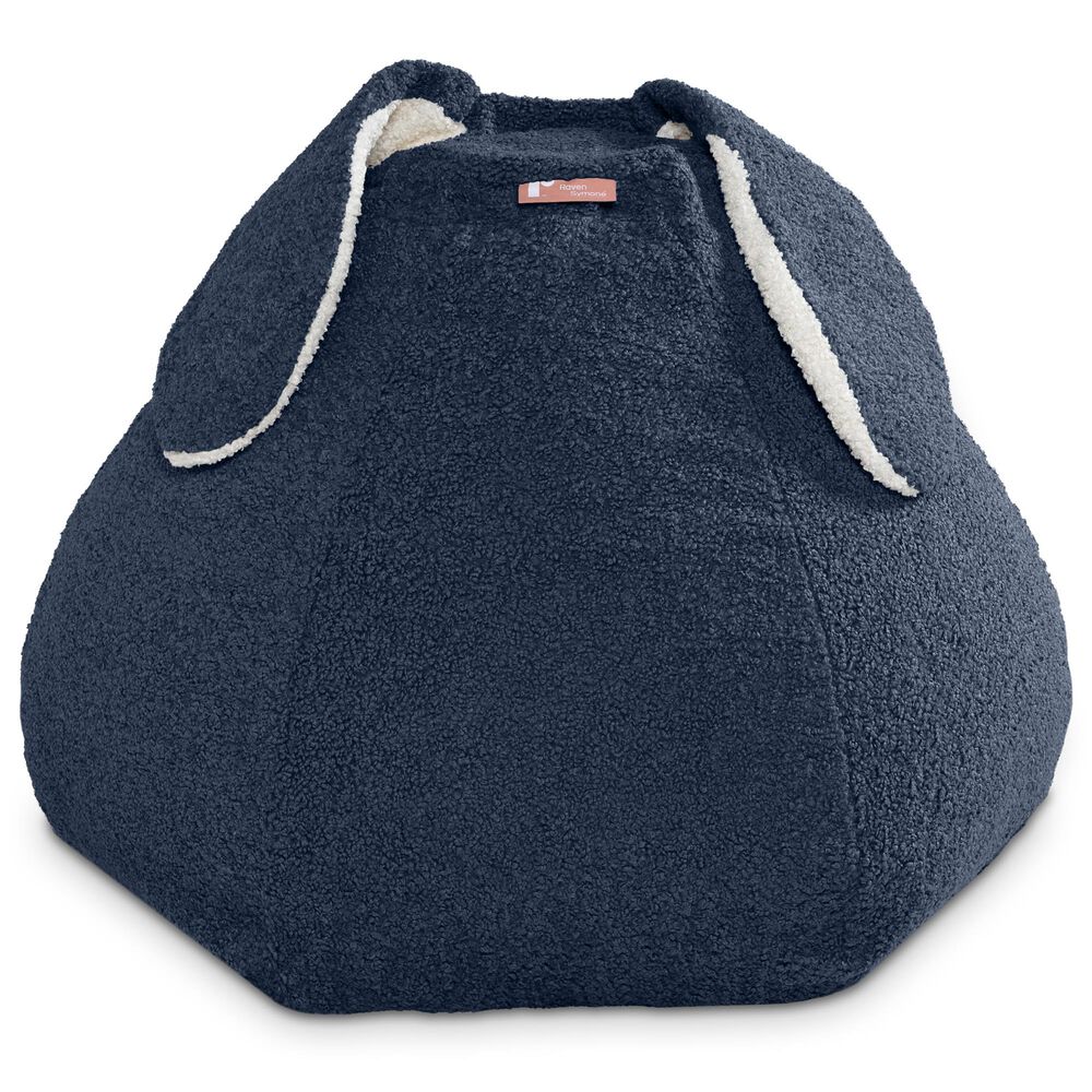Jaxx HopSeat Bunny Oval Shaped Large Bean Bag Chair in Blue, , large
