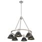 Golden Lighting Orwell 6-Light Chandelier with Matte Black Shade in Pewter, , large