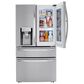 LG 2-Piece Kitchen Package with 22.3 Cu. Ft 4-Door French Door Refrigerator and Single Door Freezer in Stainless Steel, , large