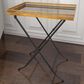 Maple and Jade Tray Top Accent Table in Gold and Black, , large