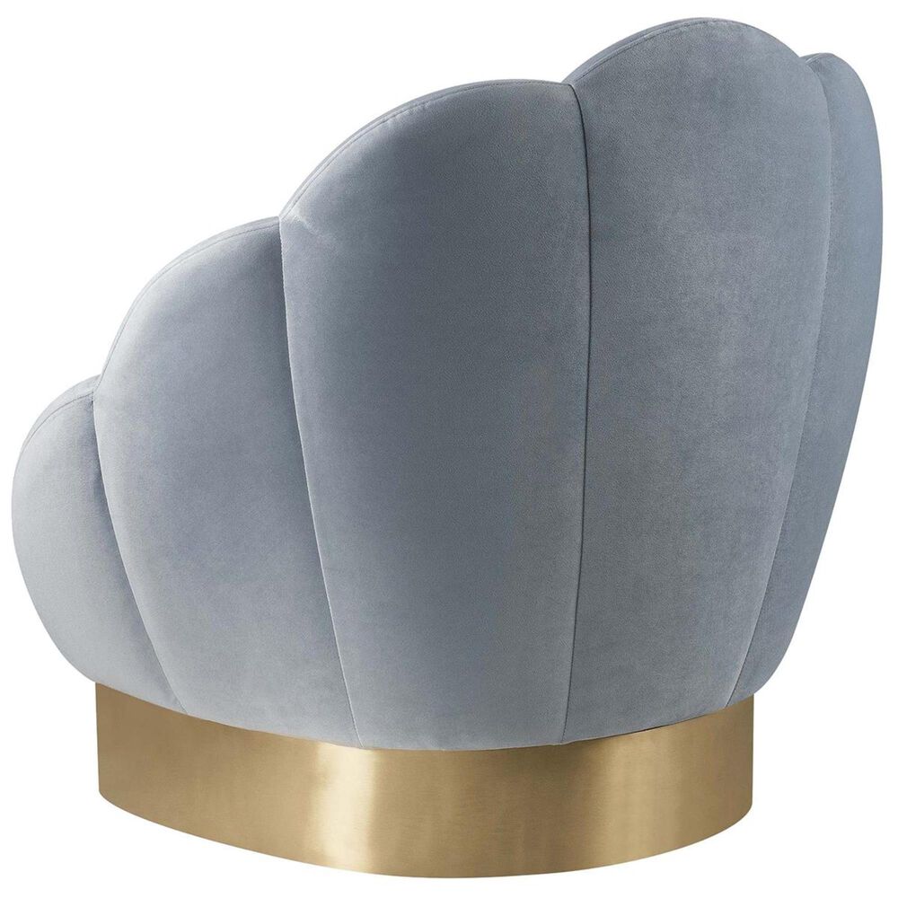37B Bloom Velvet Chair in Sea Blue, , large