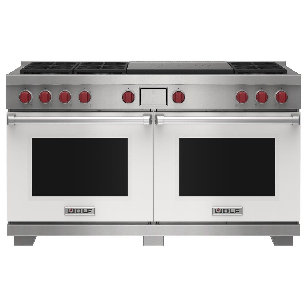 Wolf Appliances 10 Cu. Ft. Freestanding Dual Fuel Range with French Top in Stainless Steel, , large