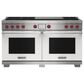 Wolf Appliances 10 Cu. Ft. Freestanding Dual Fuel Range with French Top in Stainless Steel, , large