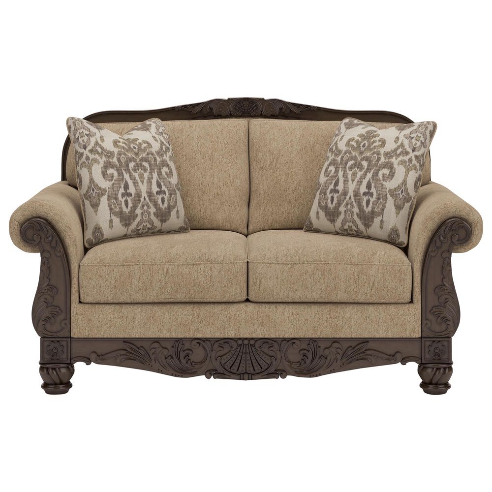 Ashley Chelsworth Stationary Loveseat in Golden, , large