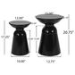 Hearth and Haven Serenita Patio Side Tables in Black (Set of 2), , large