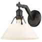 Golden Lighting Orwell 1-Light Wall Sconce with Opal Shade in Matte Black, , large