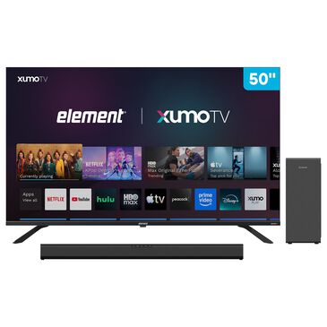 Element 50" 4K UHD HDR Xumo - Smart TV with 2.1 Channel Soundbar System in Black, , large