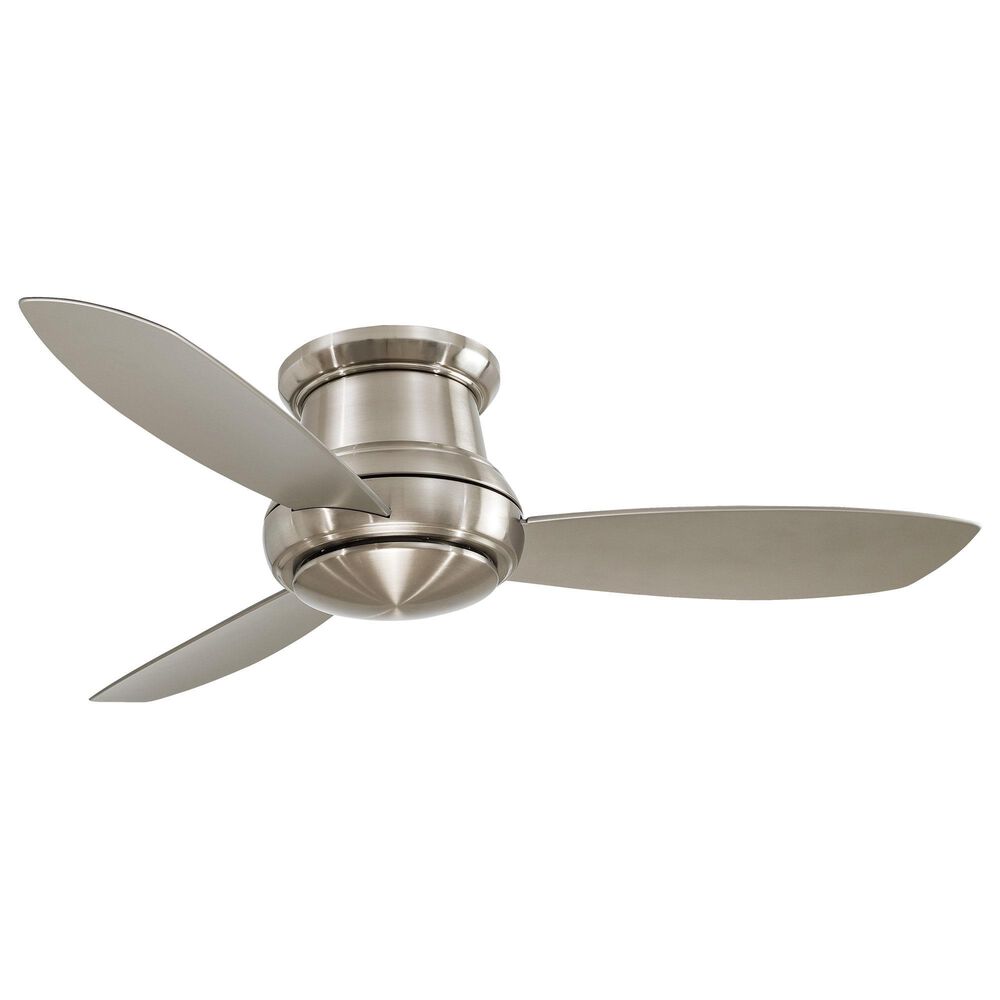 Minka-Aire Concept II 52" Flush Mount Ceiling Fan with LED Light in Brushed Nickel, , large