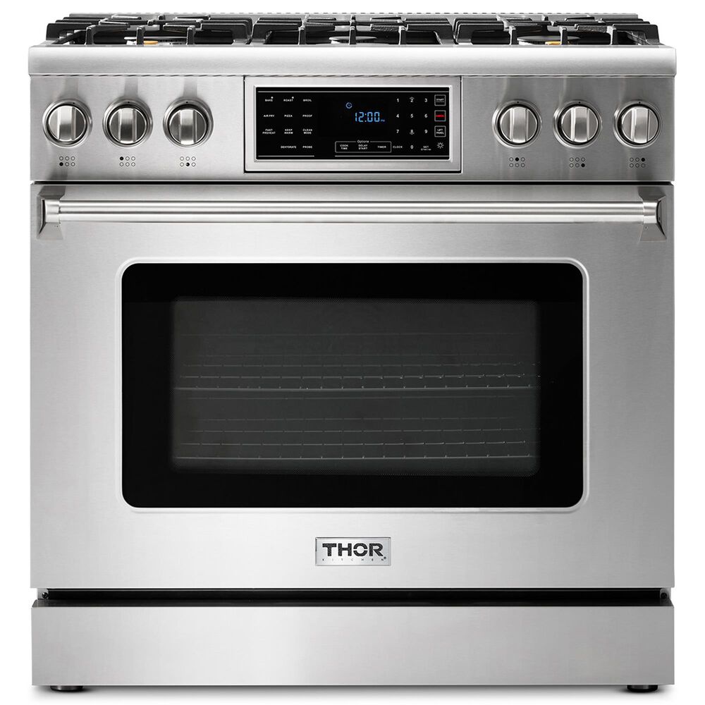 Thor Kitchen 36" Professional Gas Range with Storage Drawer in Stainless Steel, , large