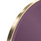 Howard Elliott Broidy Round Mirror in Aubergine Purple and Gold, , large