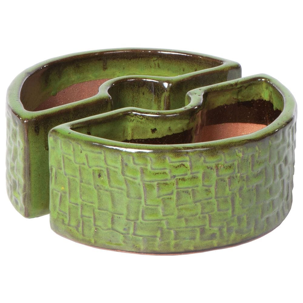 Alfresco Home Cobblestone Umbrella Patio Planter in Island Green &#40;Set of 2&#41;, , large