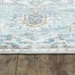 Momeni Afshar 10" x 14" Light Blue Area Rug, , large