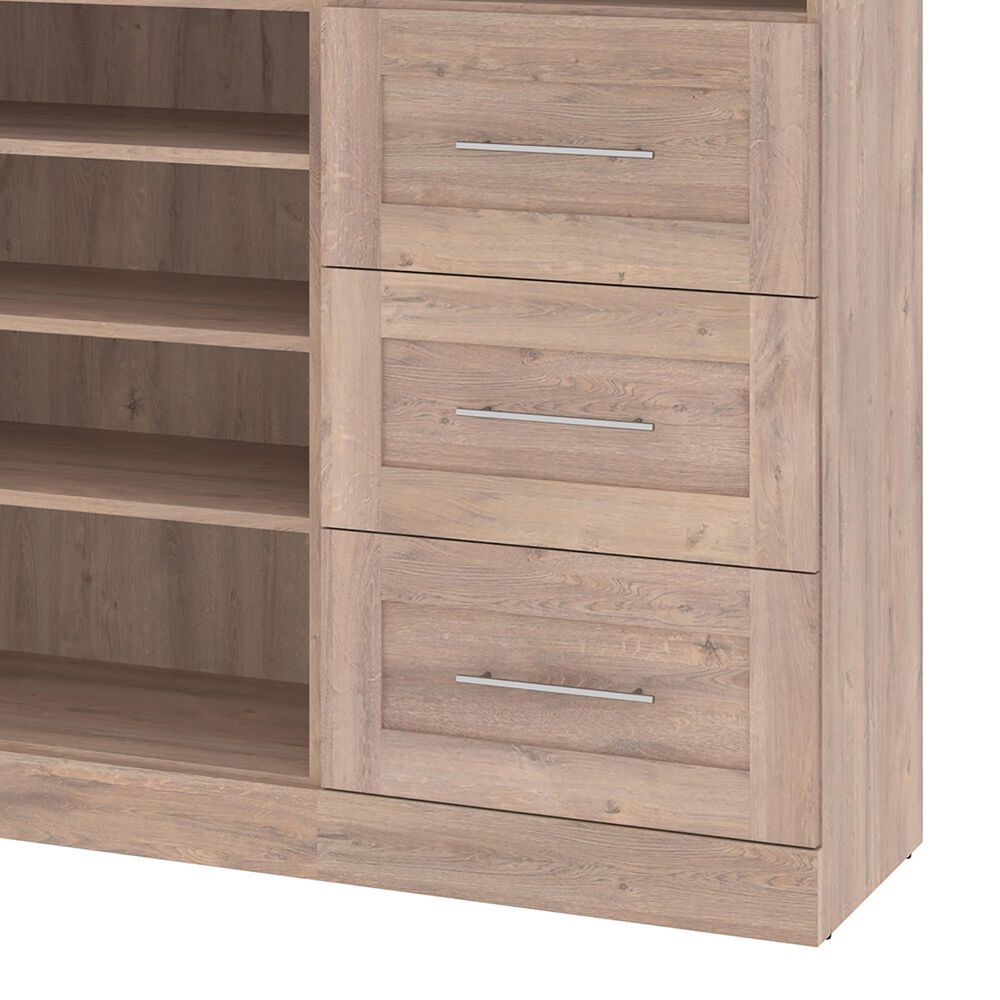 25W Wardrobe with Drawers in Rustic Brown by Bestar