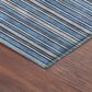 Dalyn Rug Company Soft Essentials Striped Denim 2"6" x 3"10" Indoor/Outdoor Area Rug, , large