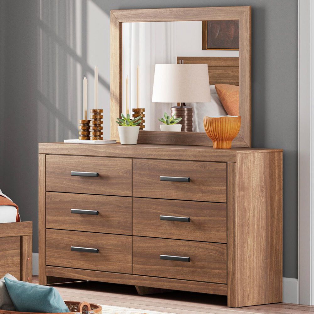 Ashley Broachmyn 6 Drawer Dresser and Mirror in Auburn, , large
