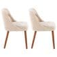 Lumisource Rina Side Chair with Light Brown Cushion in Walnut (Set of 2), , large