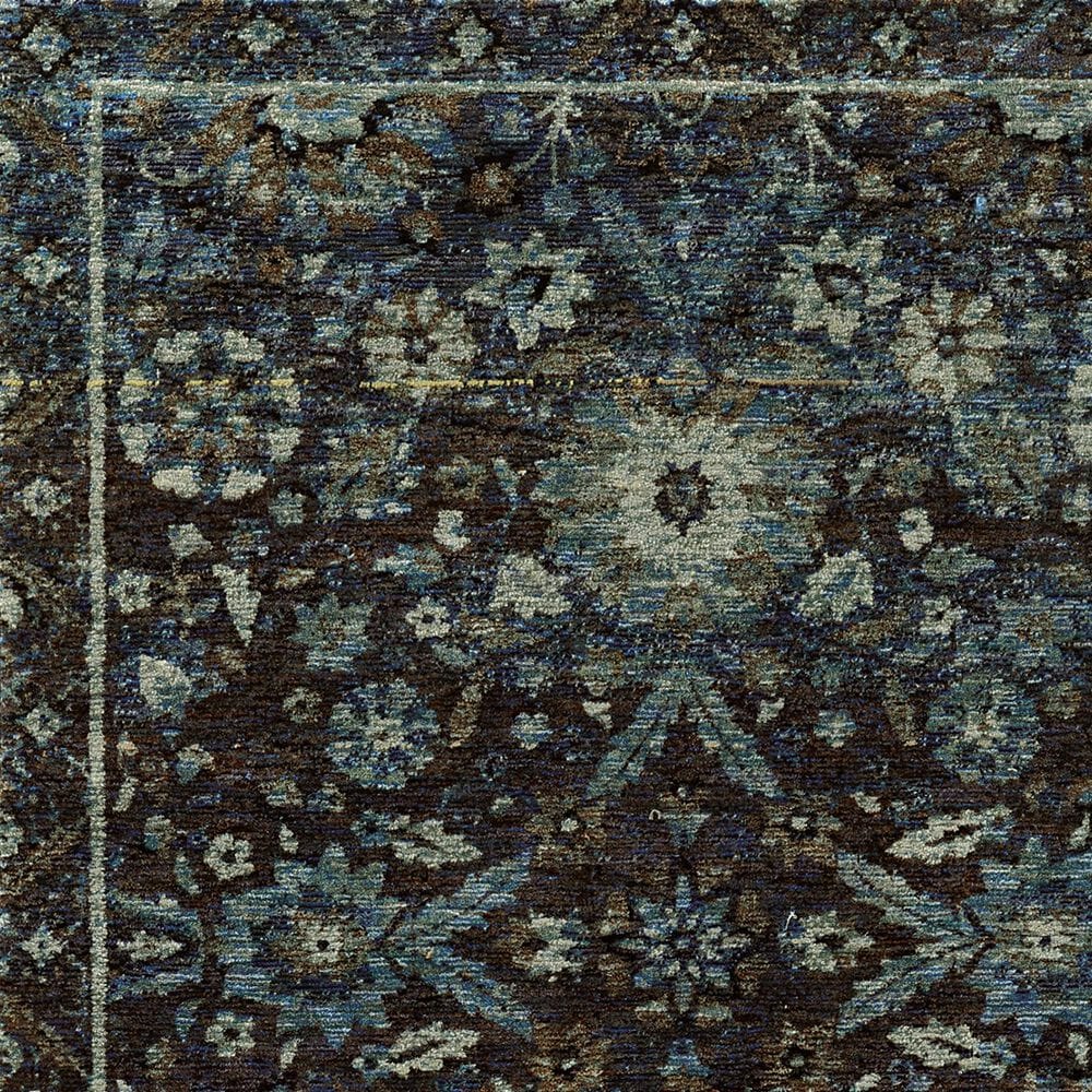 Oriental Weavers Andorra 7124A 2&#39;3&quot; x 8&#39; Navy Runner, , large