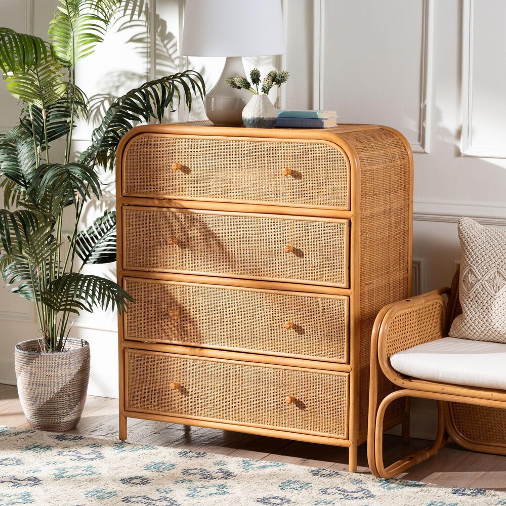 Baxton Studio Sampit 4-Drawer Storage Cabinet in Light Honey, , large