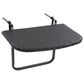 CorLiving Parksville Patio Balcony Table in Black, , large