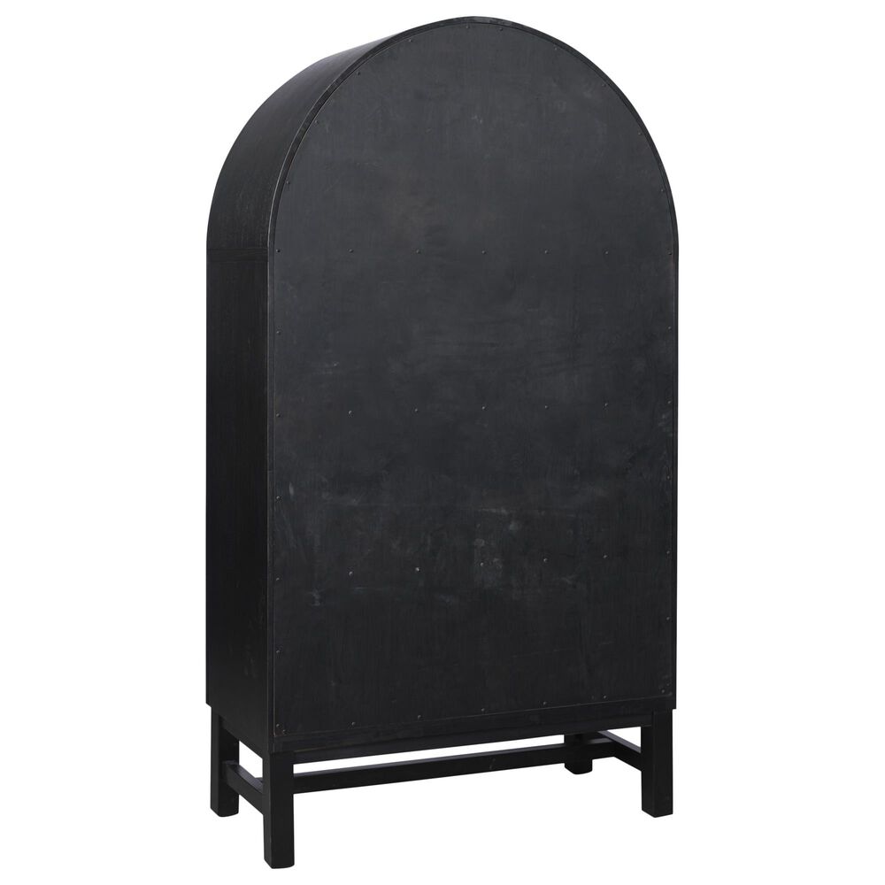 Ashley Greddinton Display Cabinet in Black and Medium Brown, , large